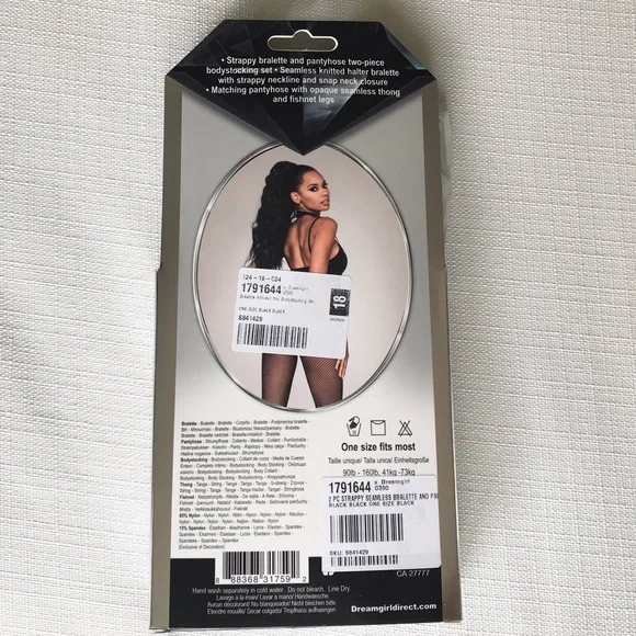 Dreamgirl Bralette and Panty Fishnet Bodystocking Set, NWT, OSFM - Picture 6 of 13